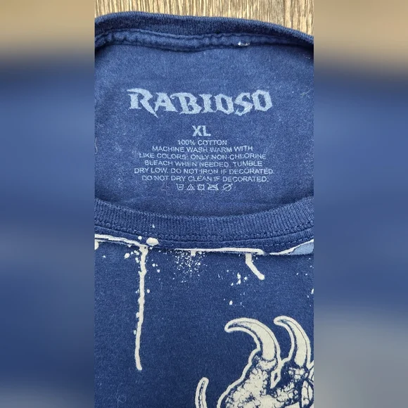 💀 Rabioso Brand Dragon Skull "Bad Manners" Graphic Art Men's T-Shirt XL💀 - Picture 3 of 6